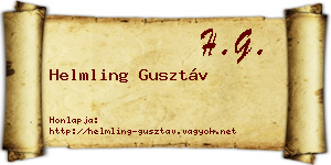 Helmling Gusztáv névjegykártya