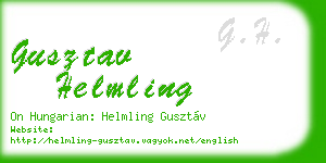 gusztav helmling business card